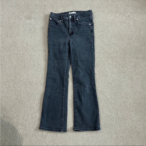 Madewell Cali Demi-Boot bootcut flare Jeans in Starkey Wash black jeans - Picture 1 of 12